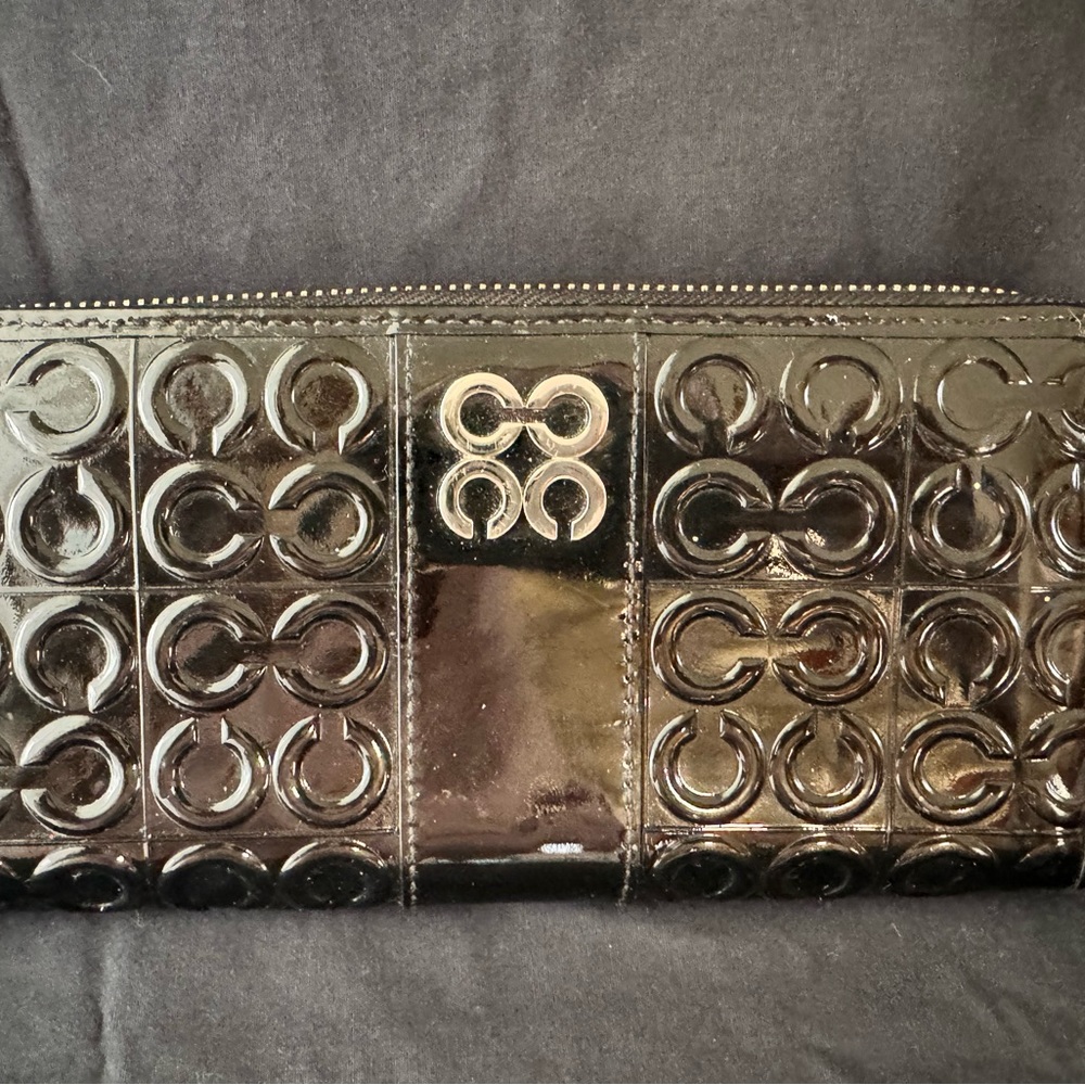 Authentic Coach patent leather wallet